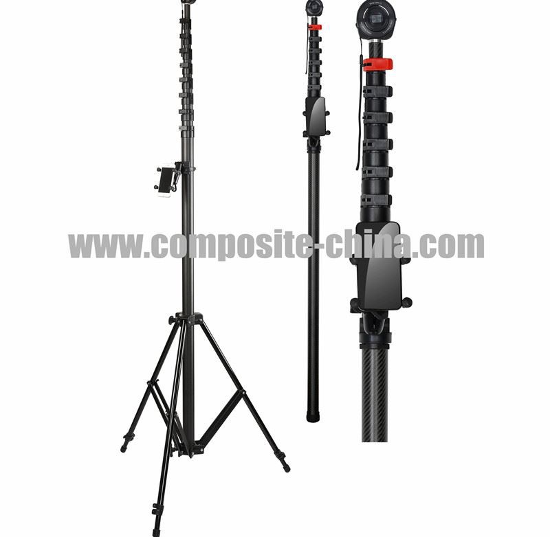 Szénszálas fényképezőoszlop 6 kg-os felső terheléssel, tökéletesen működik